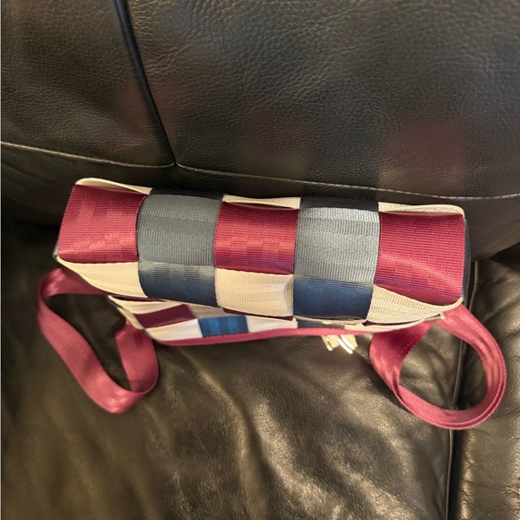 Harveys holiday purple and blue ice skating  Crossbody Bag - Picture 11 of 11